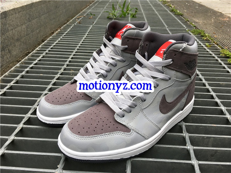 Air Jordan 1 Retro High Camo In Cool Grey